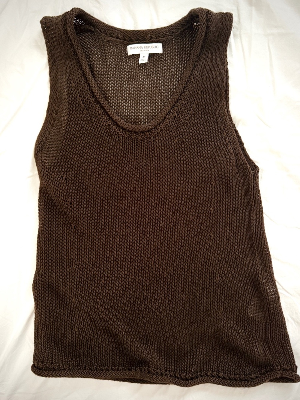 Banana Republic Heirloom Linen Sweater Tank, Medium